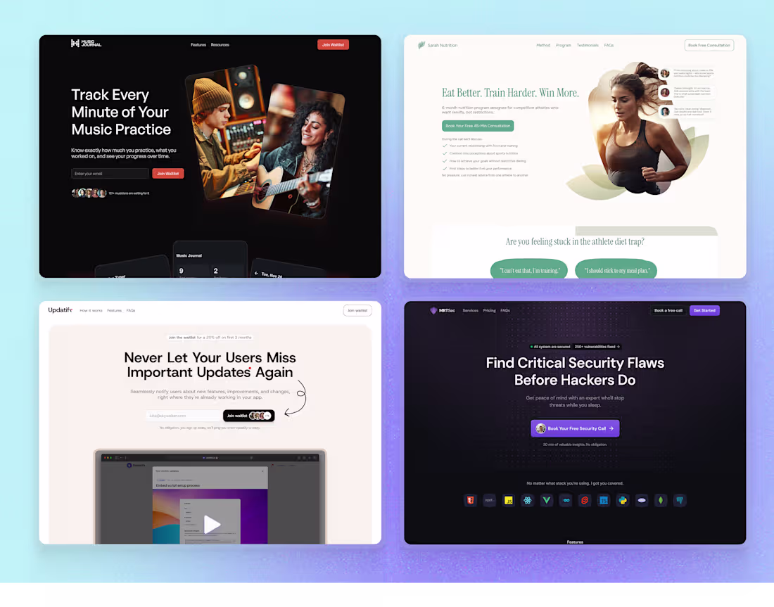 Cover image for Landing Page Redesigns for Indie Makers and Startups