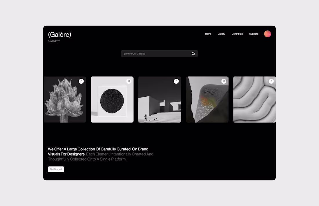 Cover image for Galore - Curated gallery of on brand visuals