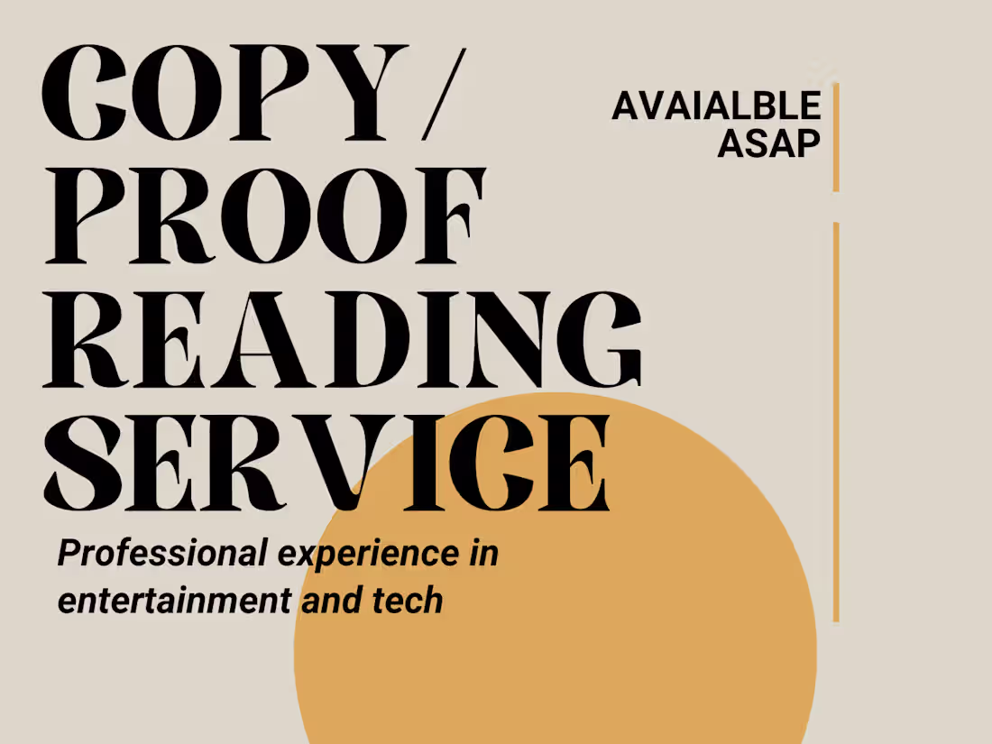 Cover image for Fast, Expert Copywriting & Proofreading for Polished Content Now