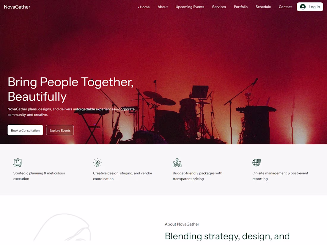 Cover image for Event Planning & Promotion Website Built in Wix Studio