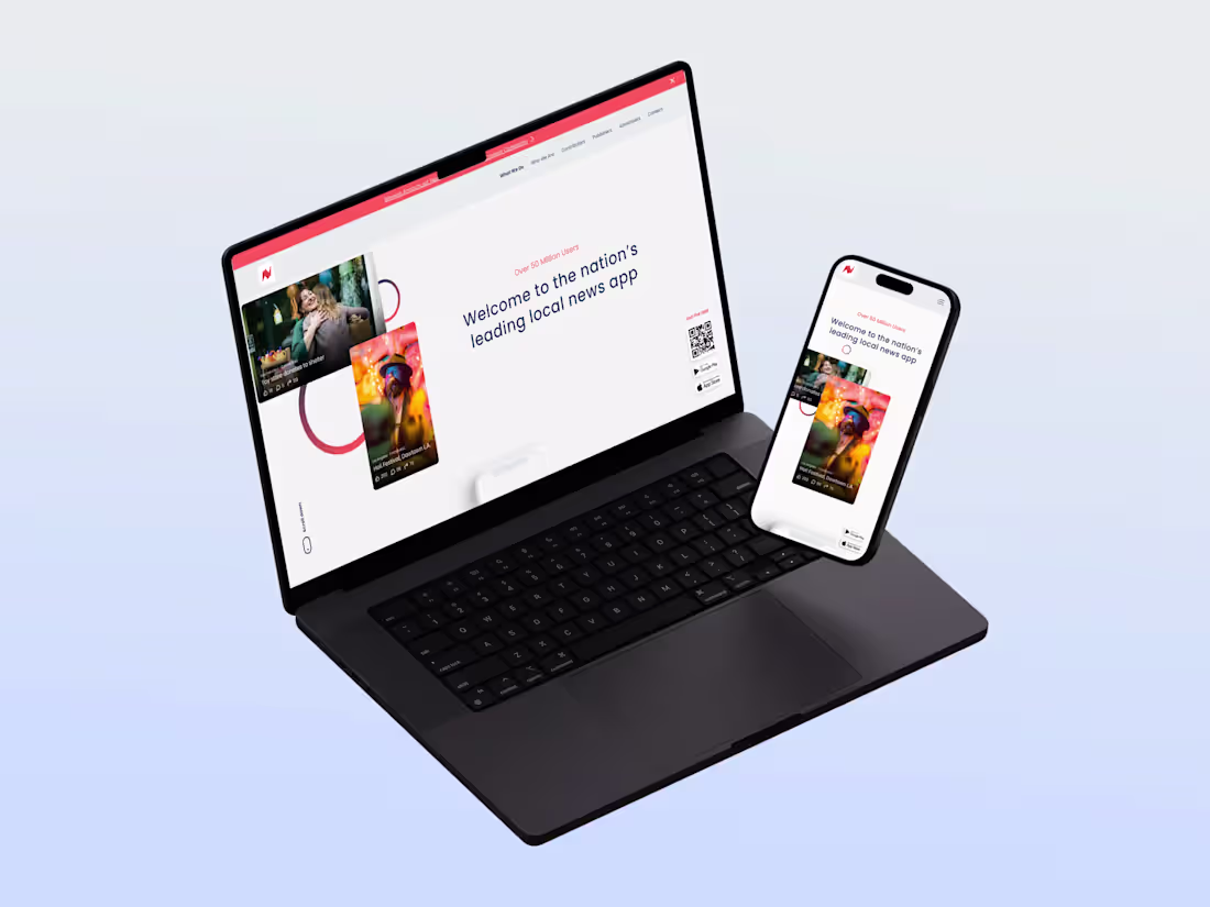 Cover image for Interactive Landing Page Development for NewsBreak