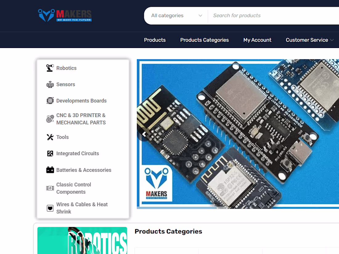 Cover image for Makers Electronics Ecommerce platform