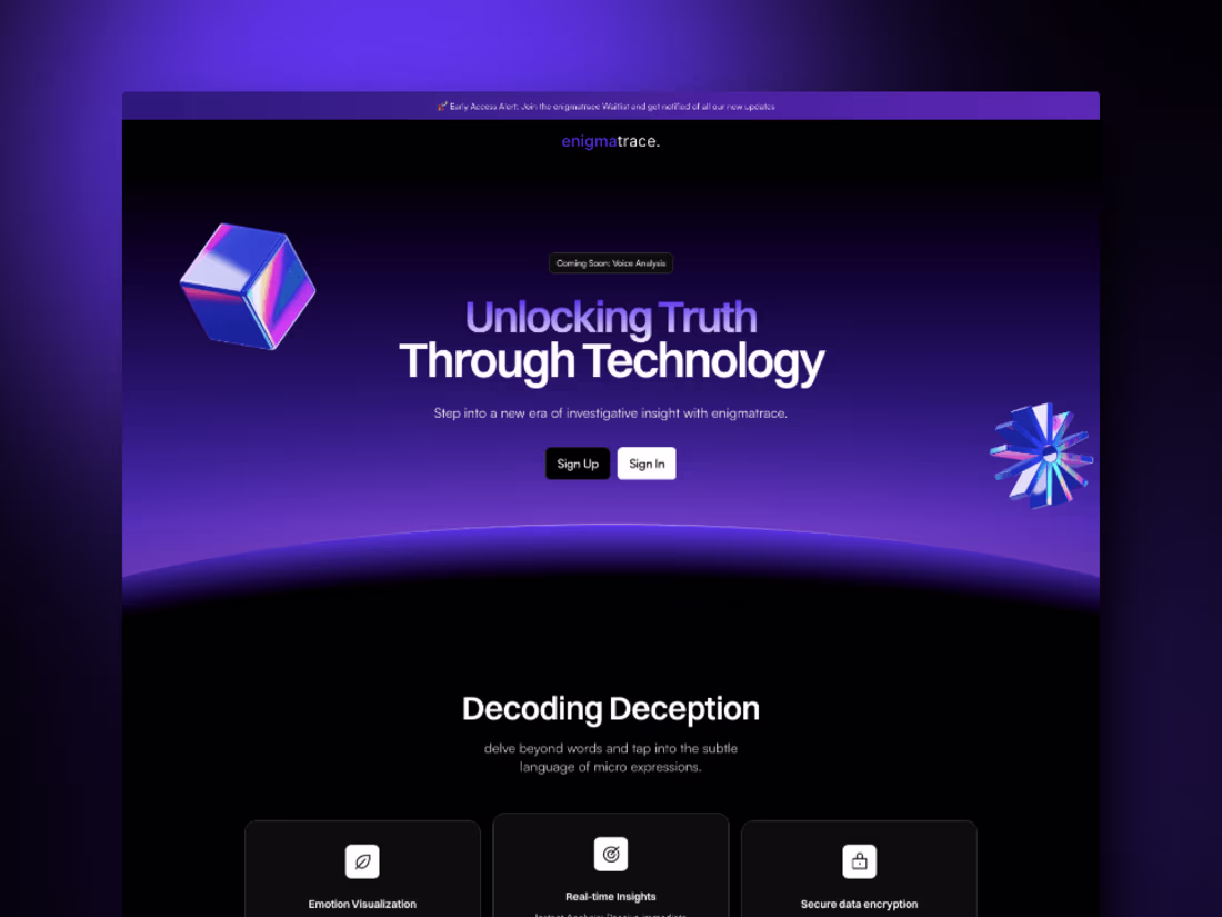 Cover image for enigmatrace - AI Deception Detector