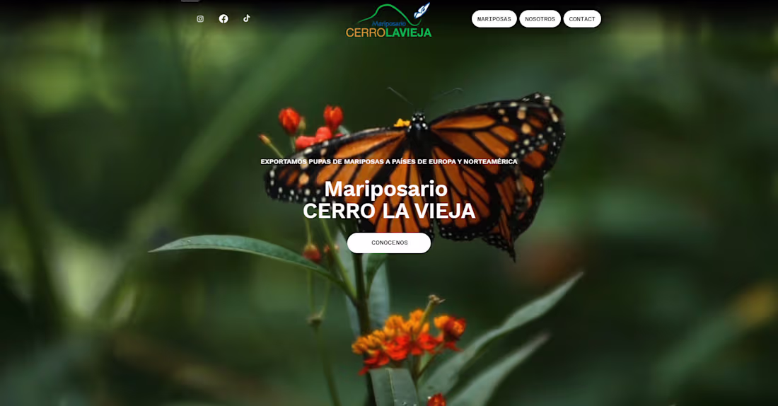 Cover image for Mariposario Cerro la Vieja