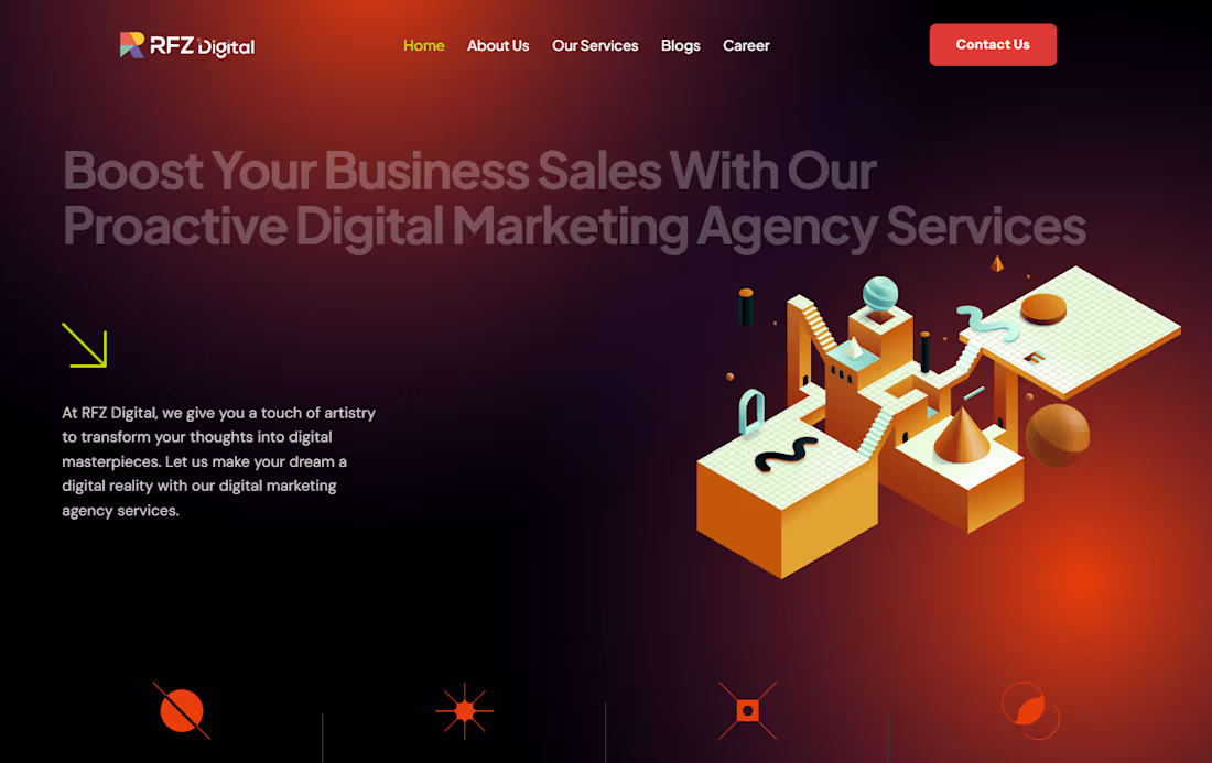 Cover image for Digital Marketing Agencies Services WordPress Website 