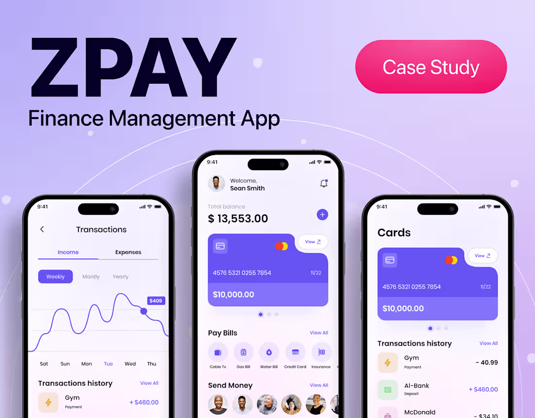Cover image for Finance Management App - UI/UX Case Study