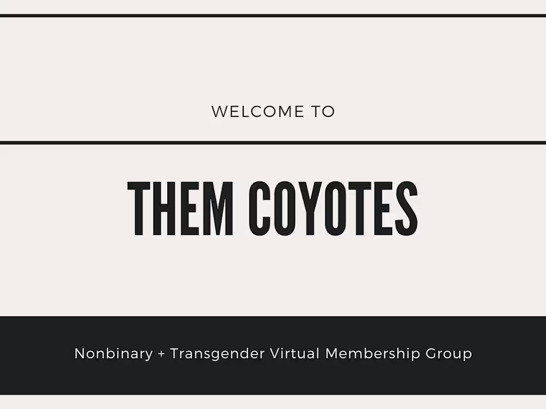 Cover image for Pitch Deck for member onboarding for Them Coyotes