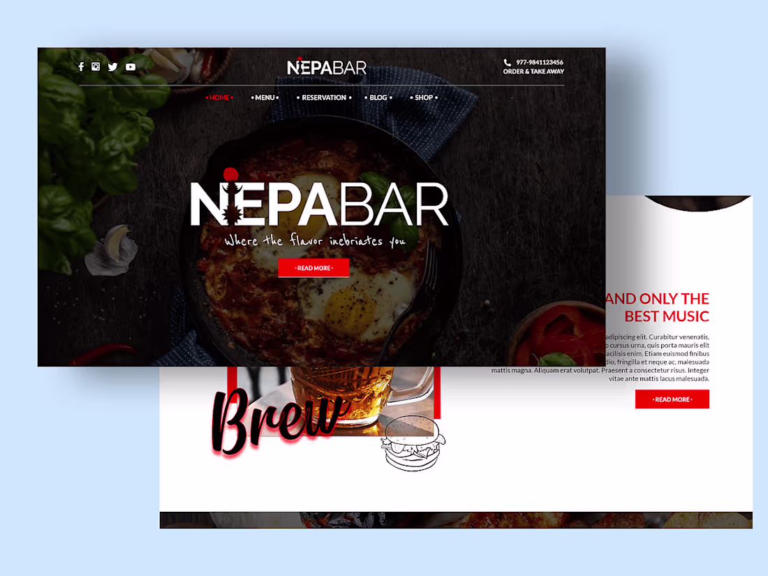 Cover image for Restaurant Web UI Design 