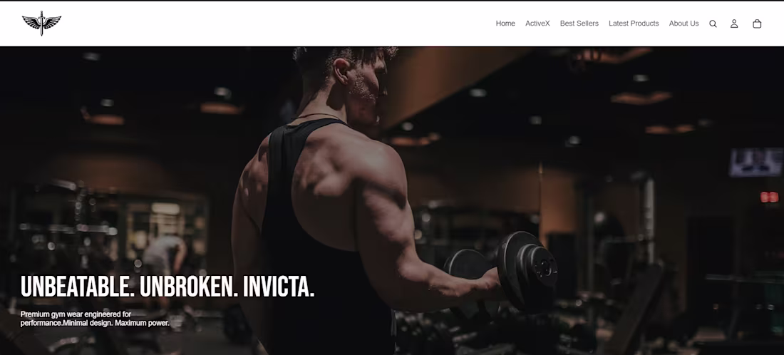 Cover image for Gym wear website built on