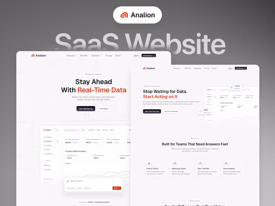 Cover image for Designed a modern SaaS platform