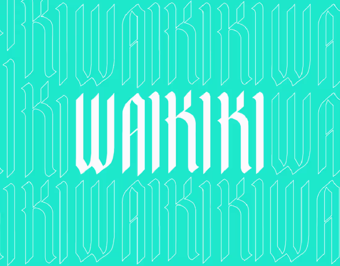 Cover image for Waikiki: Gothic Ocean Typeface