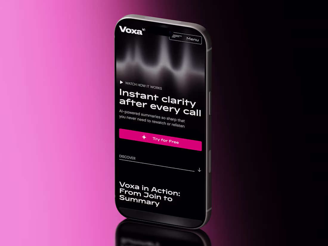 Cover image for AI SaaS Website Design & Brand Identity for Meeting Assistant