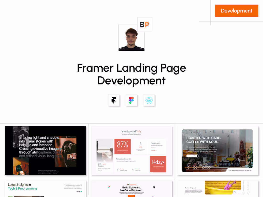 Cover image for Framer • Landing Page Development