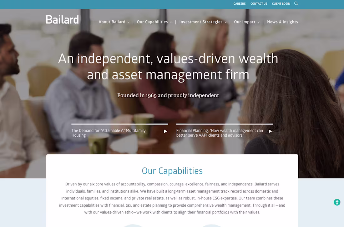 Cover image for Bailard - Website Redesign