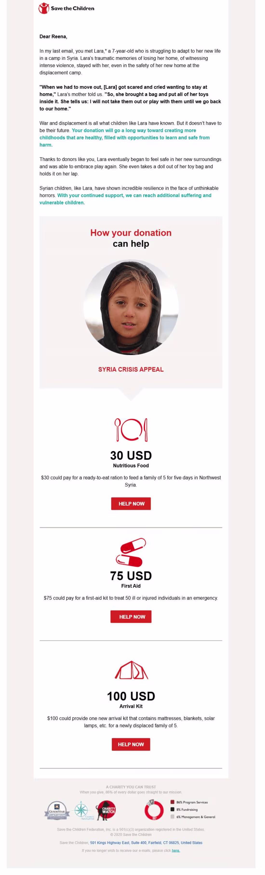 Cover image for Fundraising appeals for large humanitarian NGO