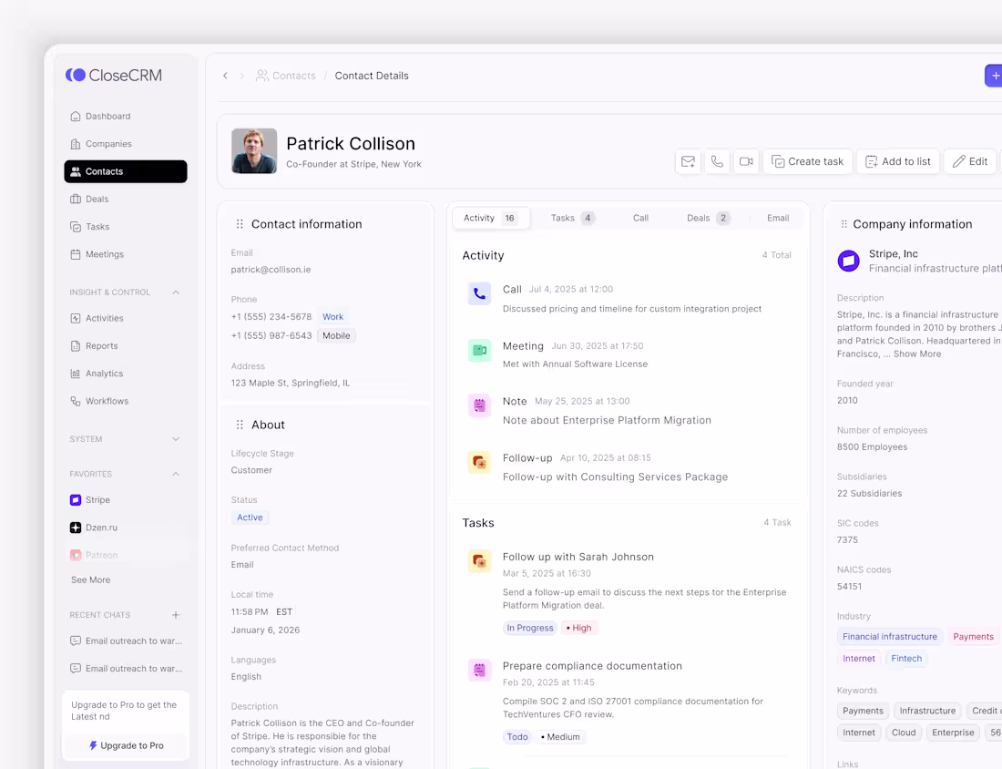 Cover image for Most beautiful & functional CRM contact details dashboard de...