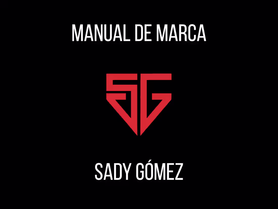 Cover image for Manual de marca Sady Gómez
