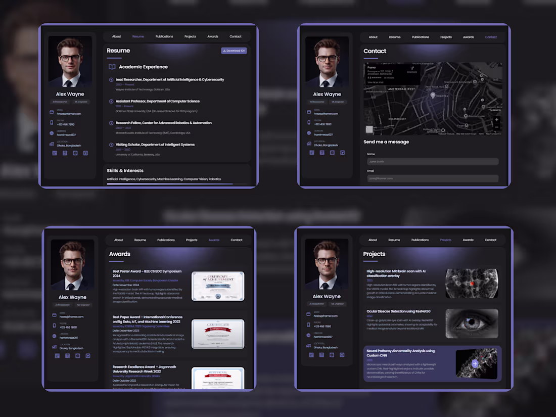 Cover image for Resume Website For Researcher, Faculty, Teacher