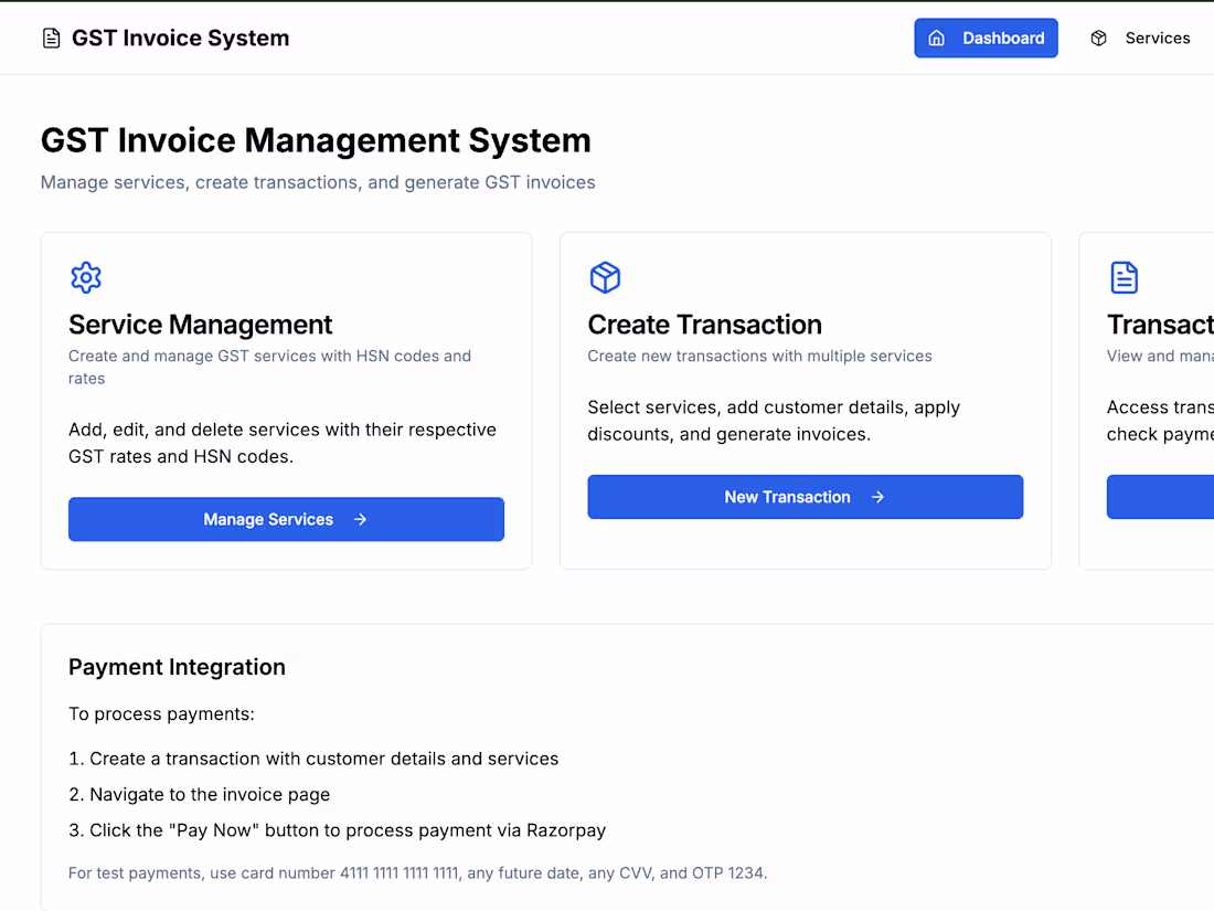 Cover image for GST Invoice System