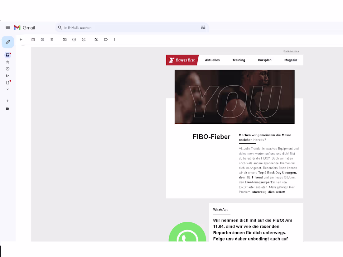 Cover image for Email Marketing for Fitness First