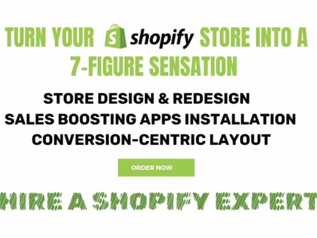 Cover image for I will design a 7 figure shopify store or shopify website.