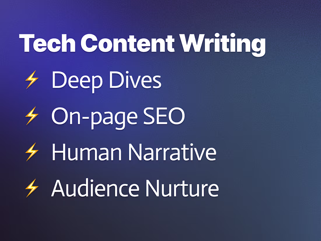 Cover image for Tech Content Writing