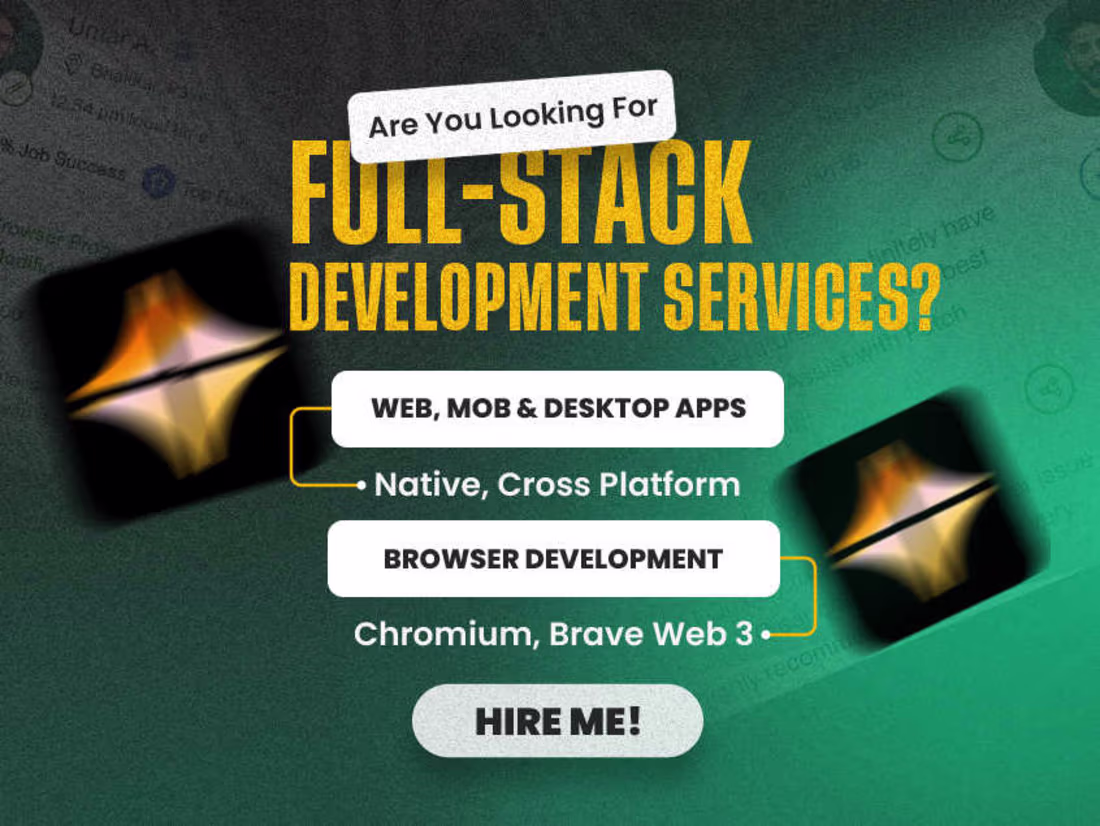 Cover image for Full-Stack Developer | Chromium Expert | Chrome Extension