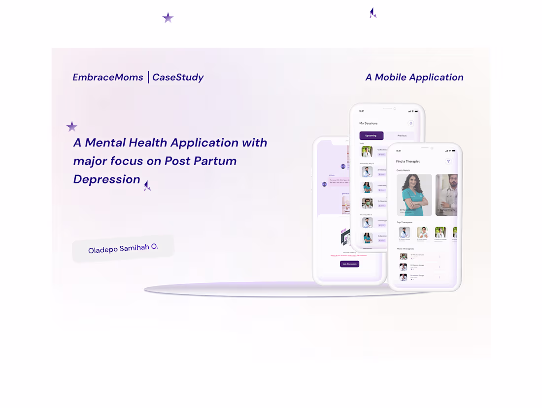 Cover image for EmbraceMoms CaseStudy :: Behance