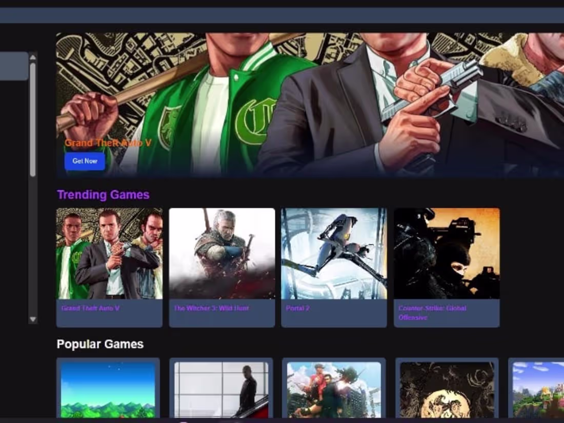 Cover image for game listing app