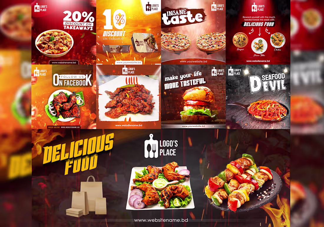 Cover image for Social Media Food Posters