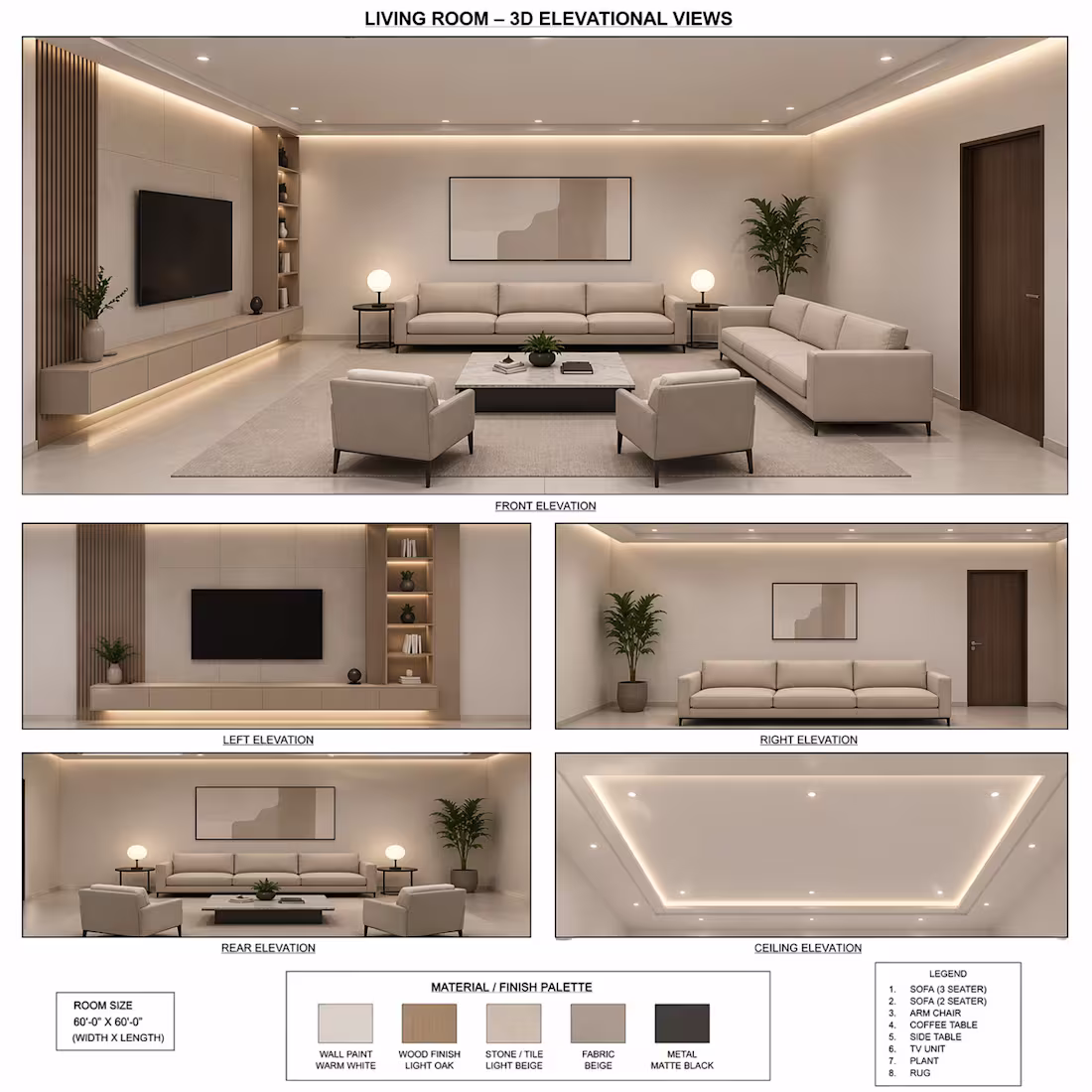 Cover image for A Living room design