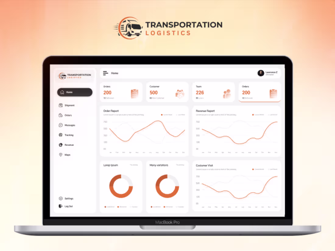 Cover image for Logistics Management Admin Panel UI/UX Design