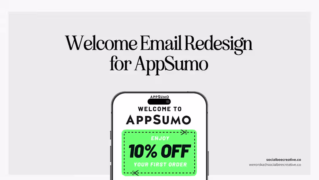 Cover image for Welcome Email Redesign for AppSumo