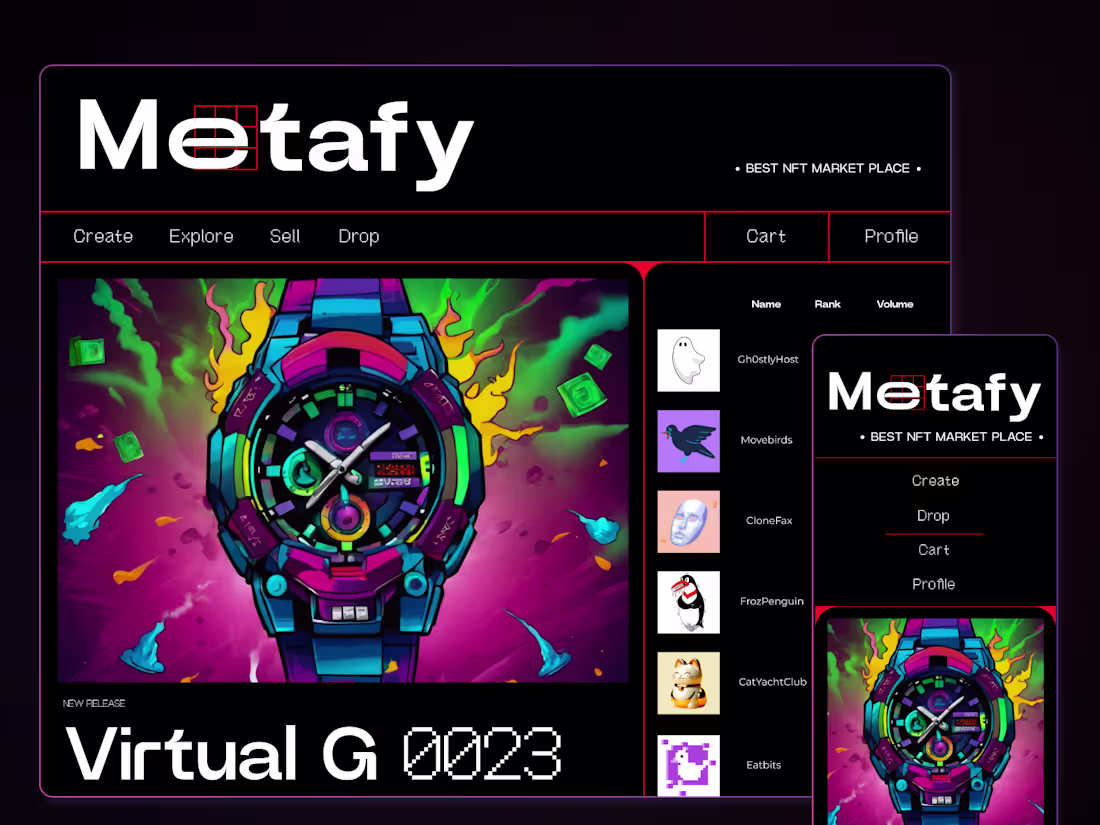 Cover image for Metafy - Web3 Landing Page Design
