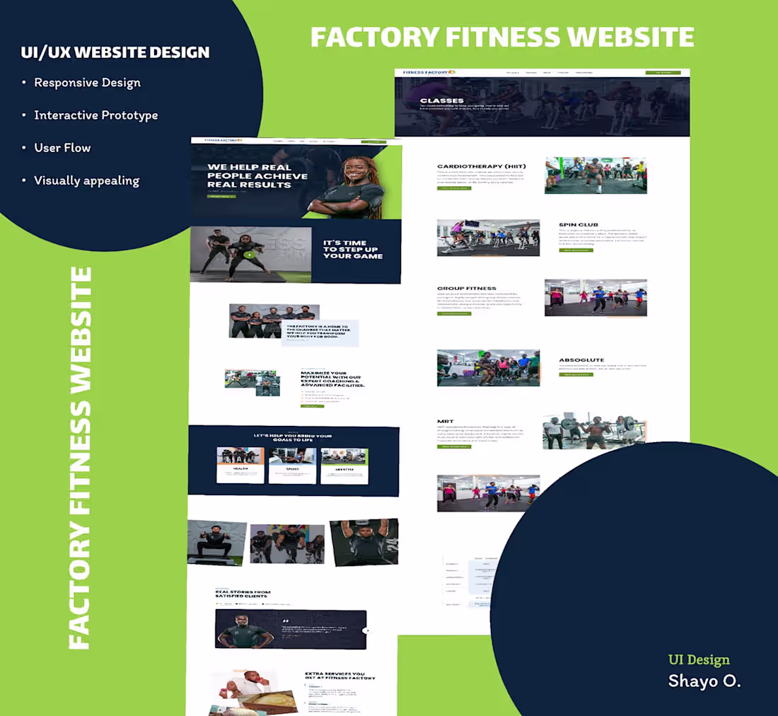 Cover image for FITNESS FACTORY WEBSITE :: Behance