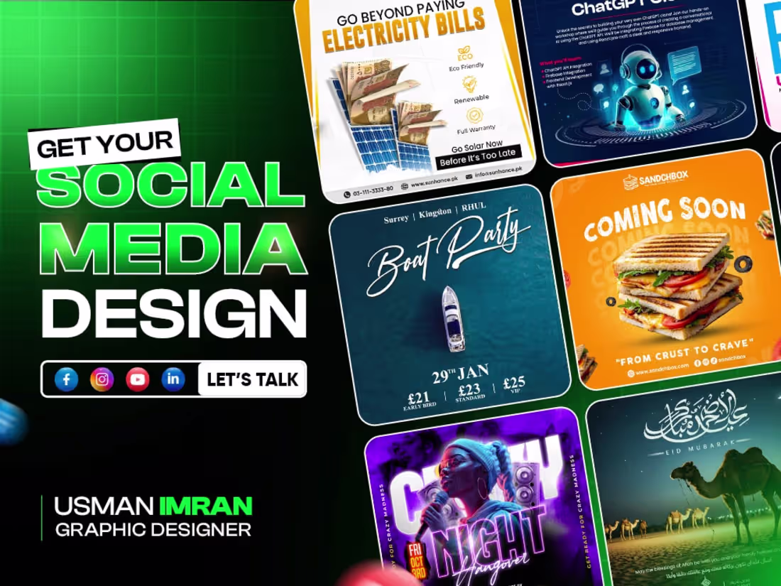 Cover image for You will get high-quality, creative social media designs.