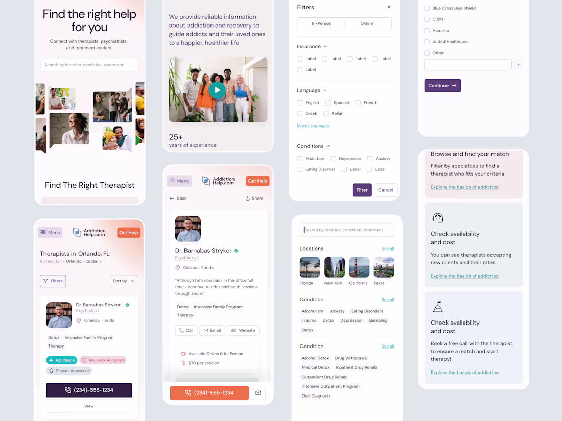 Cover image for AddictionHelp: Responsive