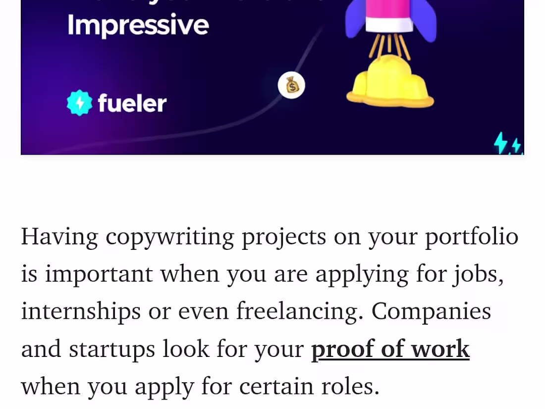 Cover image for 10 Copywriting Project Ideas to make your Portfolio Impressive