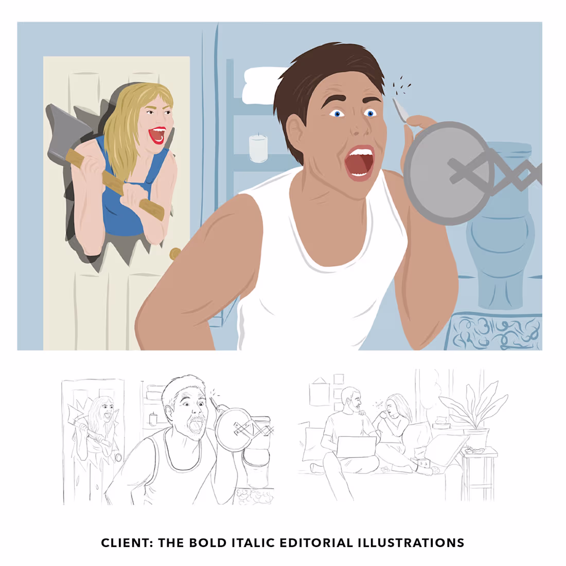 Cover image for Editorial Illustrations for The Bold Italic