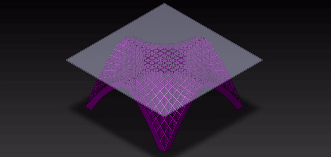 Cover image for 3D Model Of A Complex Table | SolidWorks