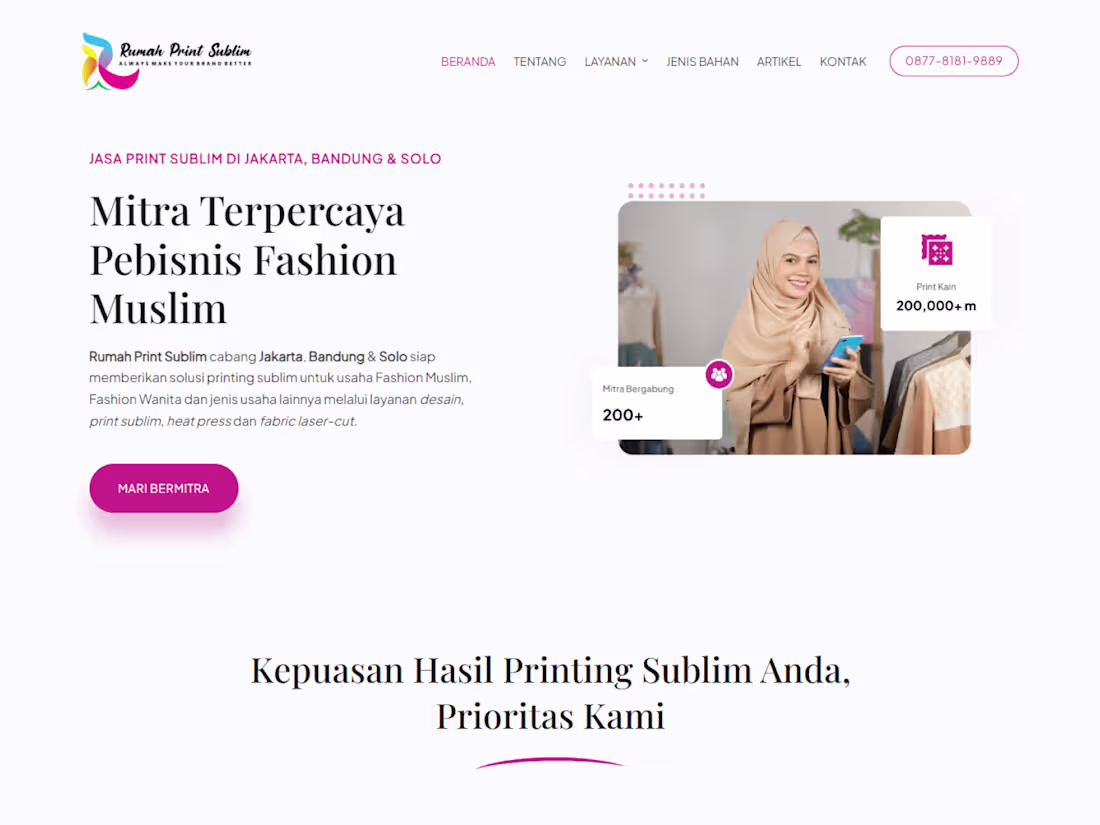 Cover image for Rumah Print Sublim Website Design