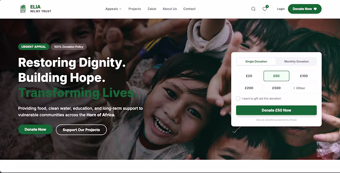 Cover image for International Donation Client