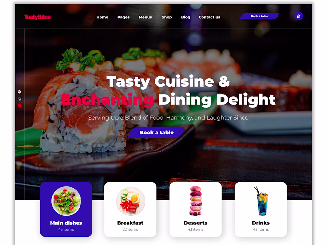 Cover image for Sushi restaurant figma design