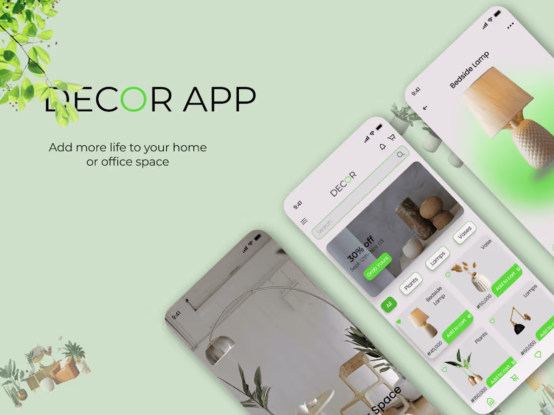 Cover image for A UI design for a decor app 