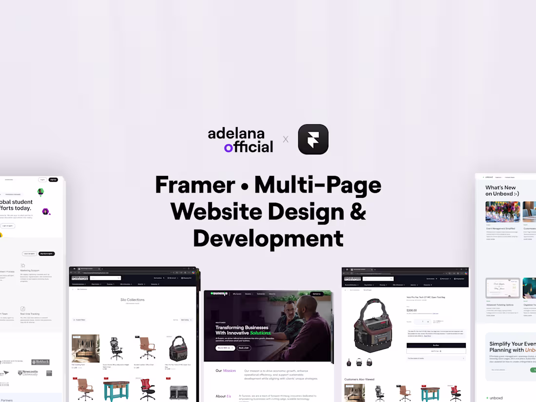 Cover image for Framer • Multi-Page Website Design & Development