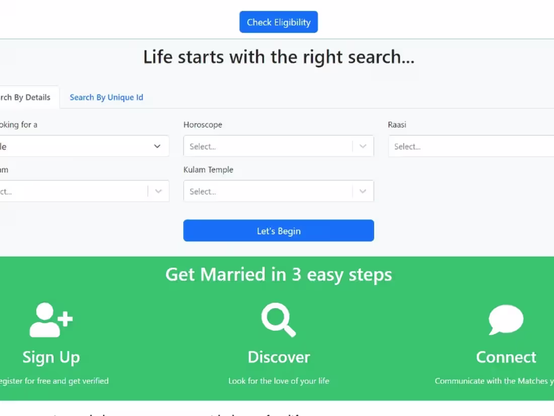 Cover image for Matrimonial Website