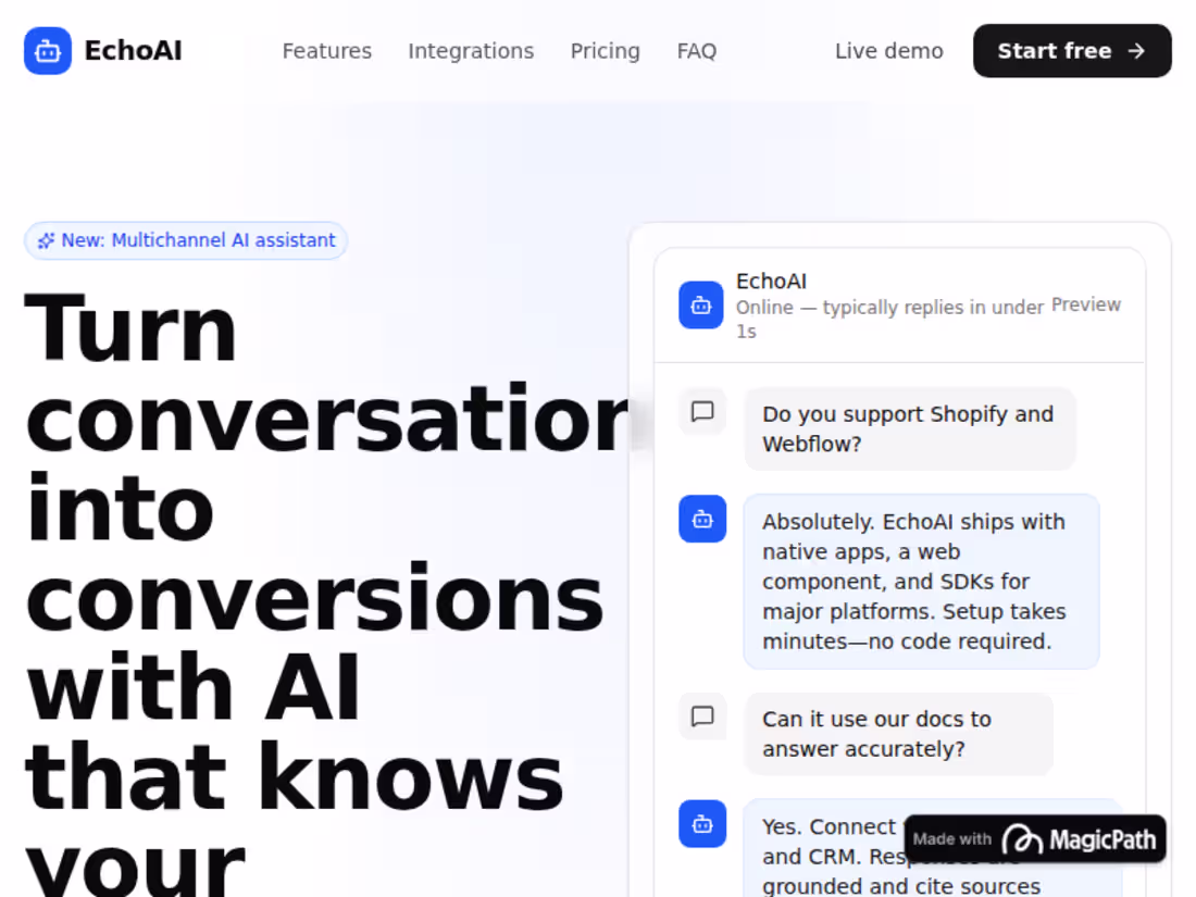 Cover image for Chatbot SaaS Landing Page Design