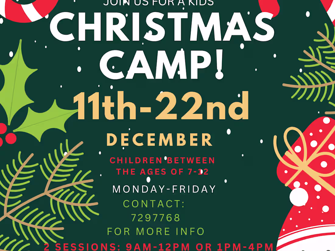 Cover image for Christmas summer camp flyer
