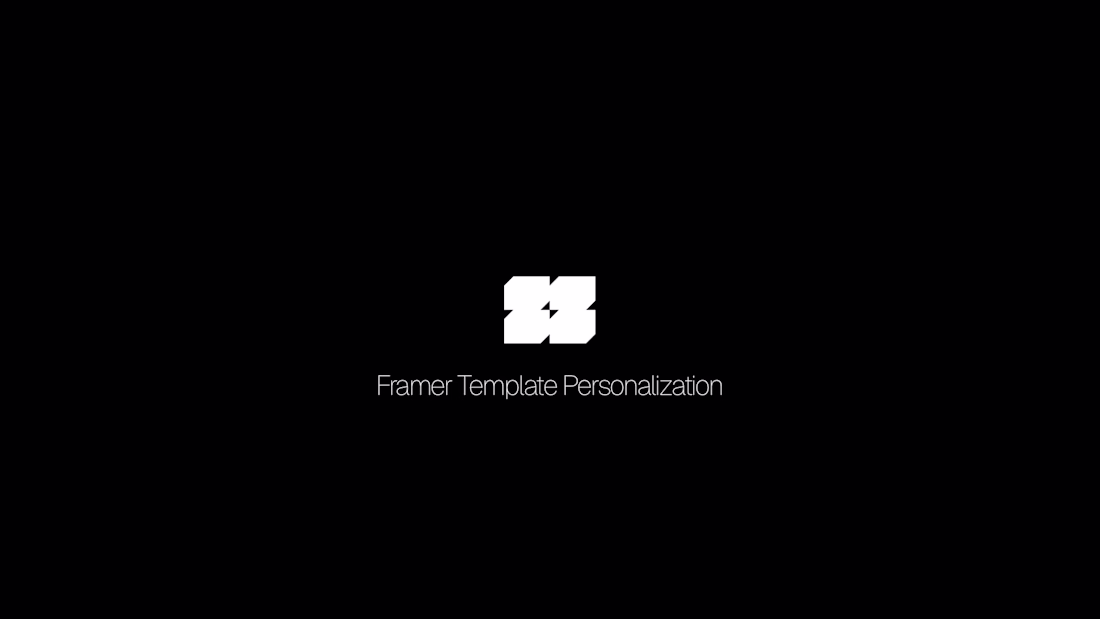 Cover image for Framer Template Personalization