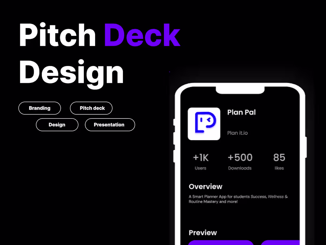 Cover image for Pitch Deck Design for Student Planning App
